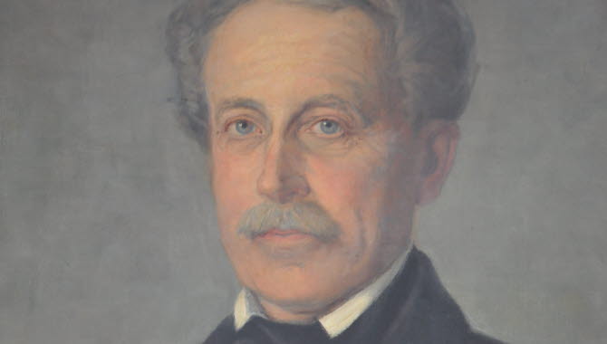 Painting showing Nils Ericson.