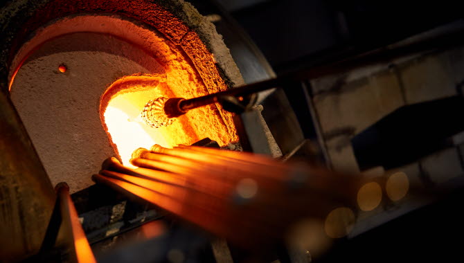 Glassblowing.