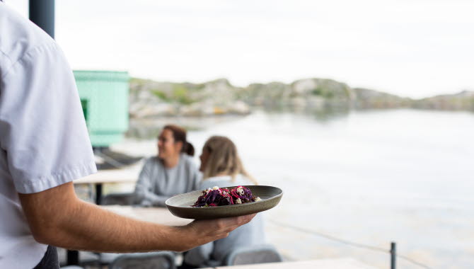 Plate from Restaurant Vatten in Skärhamn