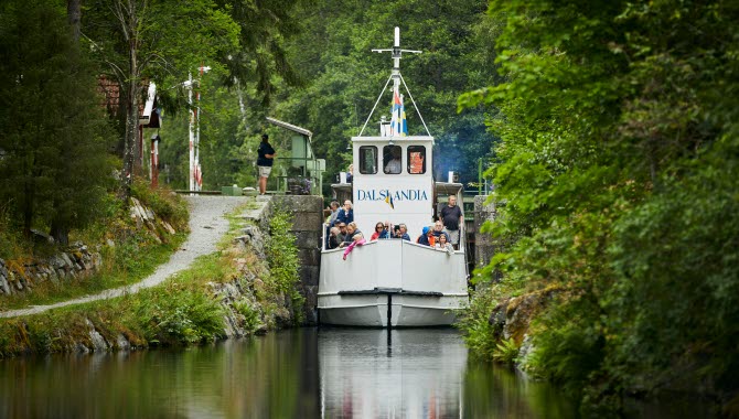 Passagerarbåten Dalslandia på Dalslands kanal.